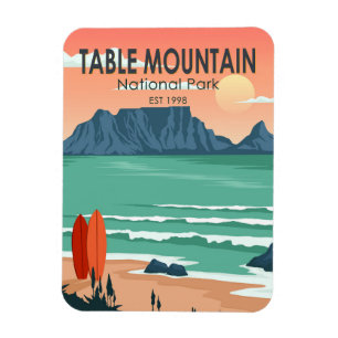 Table Mountain National Park South Africa Vintage Magnet