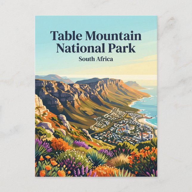 Table Mountain Nationalpark Südafrika Postkarte (Vorderseite)