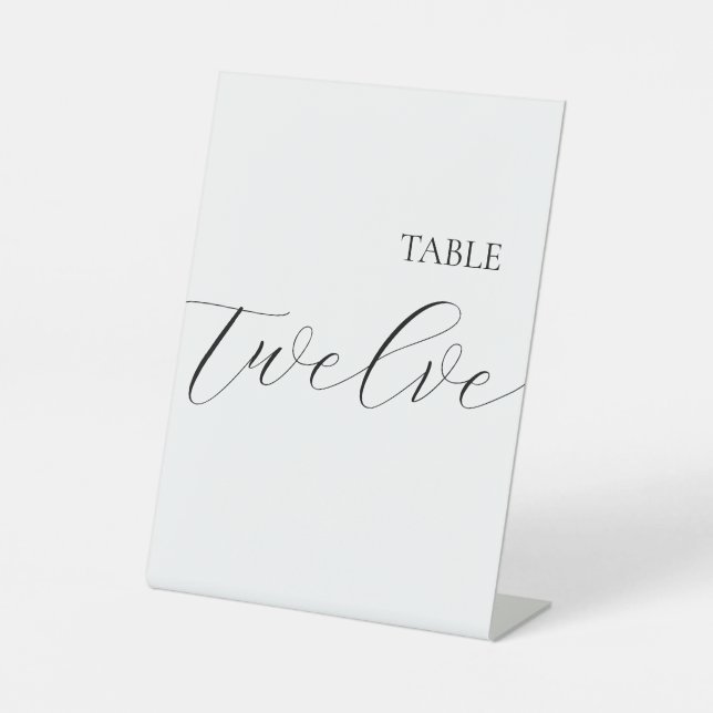 Table Number 12 Sockelschild (Vorderseite)