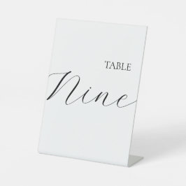 Table Number Nine Sockelschild