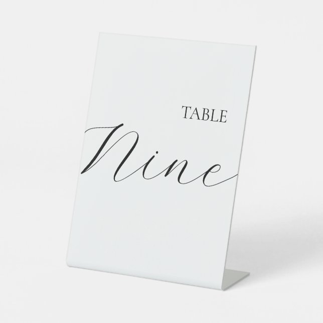 Table Number Nine  Sockelschild (Vorderseite)