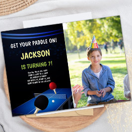 Table Ping Pong Geburtstagseinladungen mit Foto Einladung