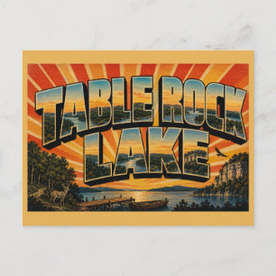 Table Rock Lake Missouri Ozark Lake Klippen Kunst Postkarte