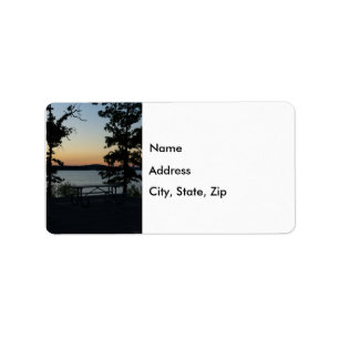 Table Rock Silhouette Sunset Address Labels Adressaufkleber
