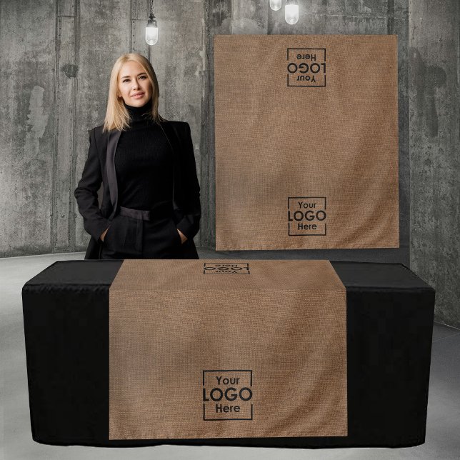 Table Runner Banner Business 2 Logos Faux Linen Wandteppich (Table Runner Banner Business 2 Logos Faux Linen Tapestry)