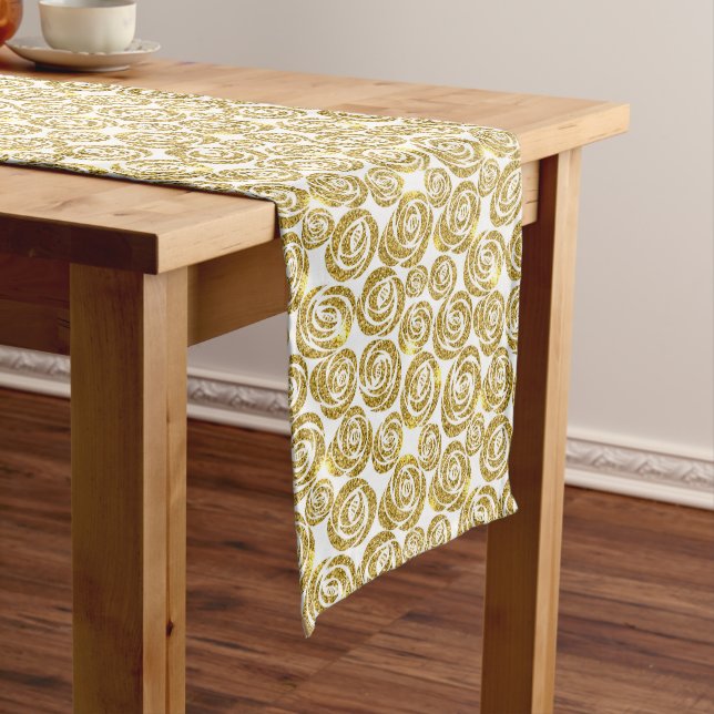 Table Runner-Imitate Glitzer-Rose Mittelgroßer Tischläufer (Beispiel)