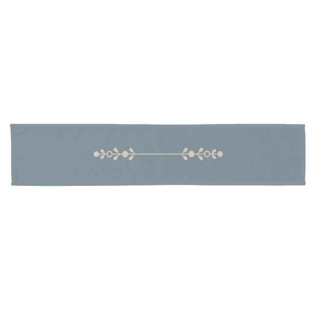 Table Runner Neutral Farmhouse Baby's Breath Kurzer Tischläufer (Horizontal)