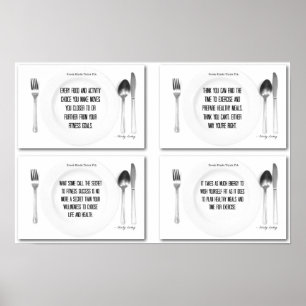 Table Set für den Erfolg von Fitnessen Poster