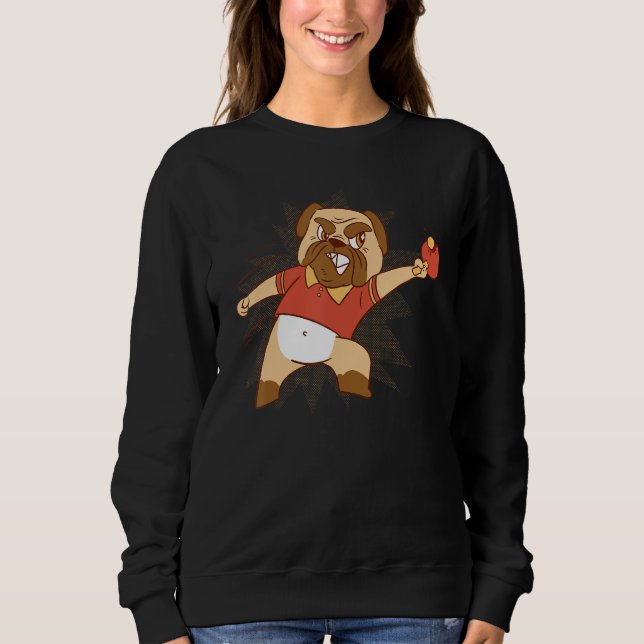 Table Tennis Dog Pong Design Pingpong Outfit Dog P Sweatshirt (Vorderseite)