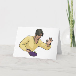 Table Tennis Player Greeting Cards Karte