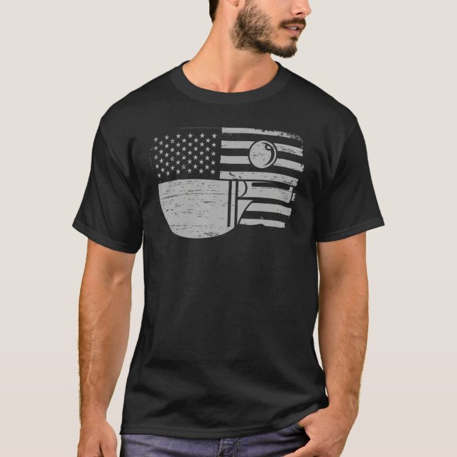 Table tennis player  USA flag  table tennis T-Shirt (Vorderseite)