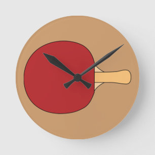 Table Tennis Racquet Clock Runde Wanduhr