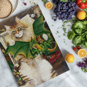 Table Top Gaming Dragon Cat Schneidebrett