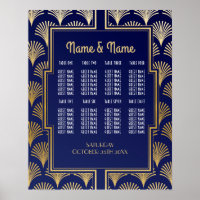 Table Wedding Gatsby Art Deco 1920s Plakatsitze