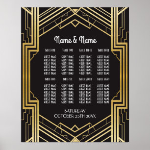 Table Wedding Gatsby Art Deco 1920s Plakatsitze Poster