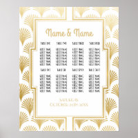 Table Wedding Gatsby Art Deco 1920s Plakatsitze