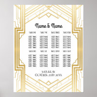 Table Wedding Gatsby Art Deco 1920s Plakatsitze