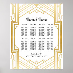 Table Wedding Gatsby Art Deco 1920s Plakatsitze Poster