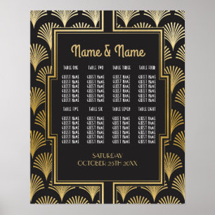 Table Wedding Gatsby Art Deco 1920s Poster Seating