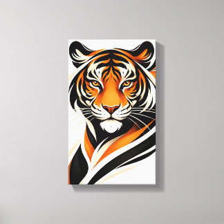 Tableau Déco ( Portrait Tigre ) Art Minimaliste Leinwanddruck