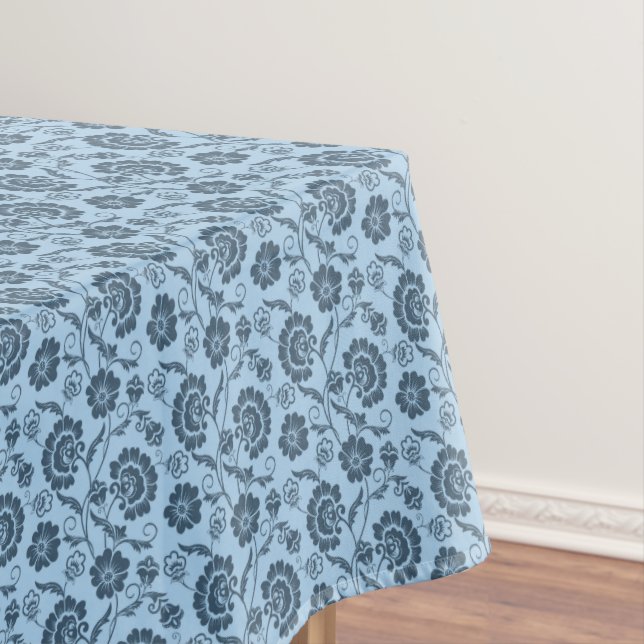 Tablecloth Blue Floral Tischdecke (Beispiel)
