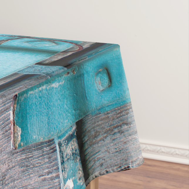 Tablecloth Blue Wood Barn Doot Boots Country Rusti Tischdecke (Beispiel)