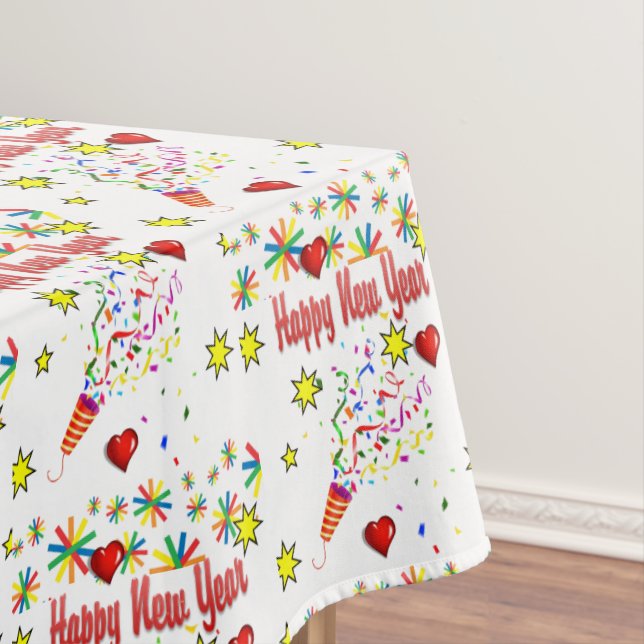 Tablecloth Colorful Happy New Year 2021 Tischdecke (Beispiel)