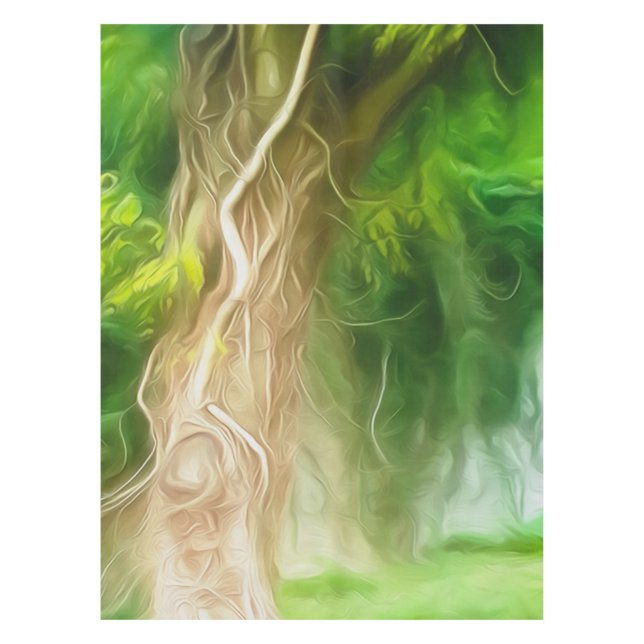 Tablecloth Dream Light Green Tree Tischdecke (Vorderseite)