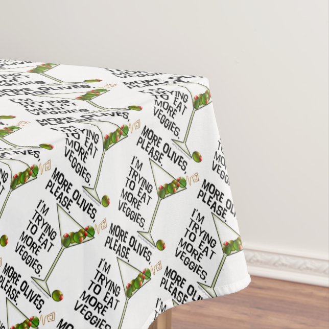 TABLECLOTH - Mehr Oliven. Essen Veggies! Tischdecke (Beispiel)