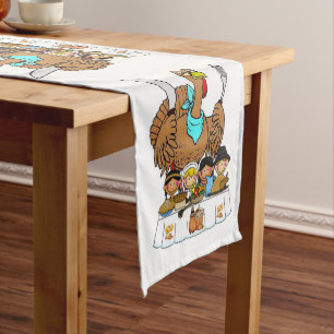 Tablecloth Runner Happy Thanksgiving Day Kurzer Tischläufer