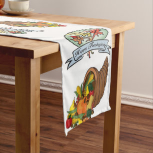 Tablecloth Runner Happy Thanksgiving Day Kurzer Tischläufer