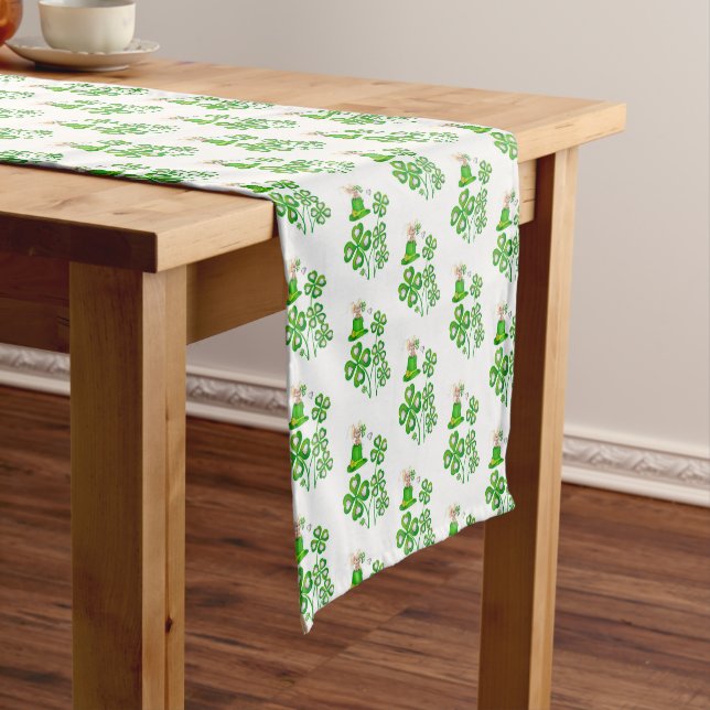 Tablecloth Runner St. Patrick's Day Mice Kurzer Tischläufer (Beispiel)