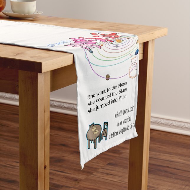 Tablecloth Runner Wo ist Mama? Kurzer Tischläufer (Beispiel)