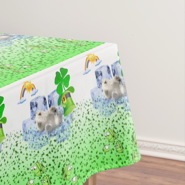 Tablecloth Saint Patrick's Day Polar Bear Tischdecke (Beispiel)