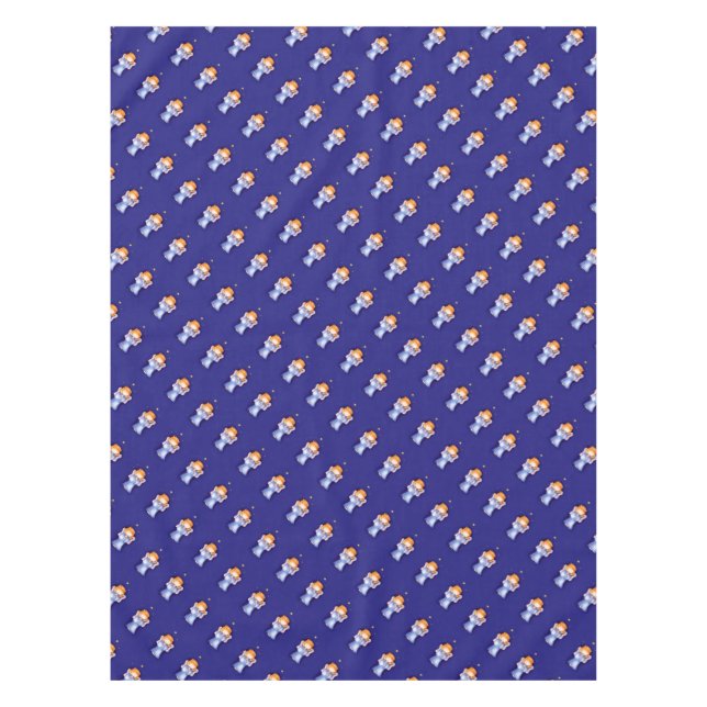 Tablecloth Star Engel beten blau Tischdecke (Vorderseite)