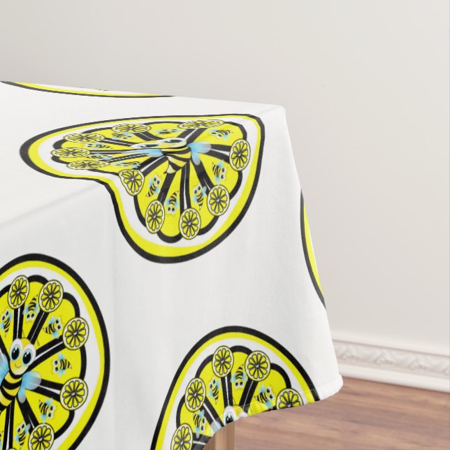 Tablecloth Summer Fun Bumblebee Lemon Tischdecke (Beispiel)