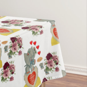Tablecloth Valentinstag Elefant Tischdecke