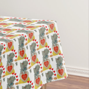 Tablecloth Valentinstag Elefant Tischdecke
