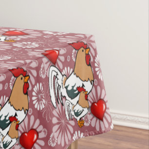 Tablecloth Valentinstag Hühnchen Tischdecke