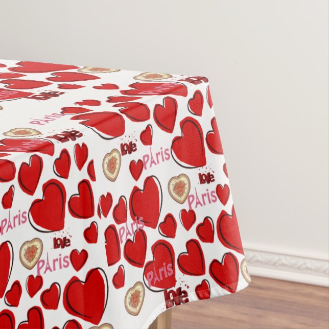 Tablecloth Valentinstag Paris Frankreich Tischdecke (Beispiel)