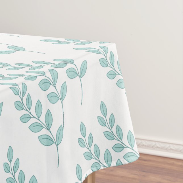 Tablecloth Weiße Blätter Natur Tischdecke (Beispiel)