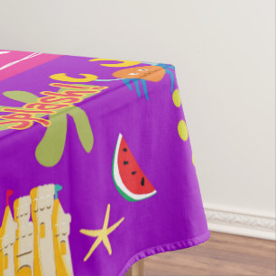 Tablecloth White Beach House Fun Sun Tischdecke