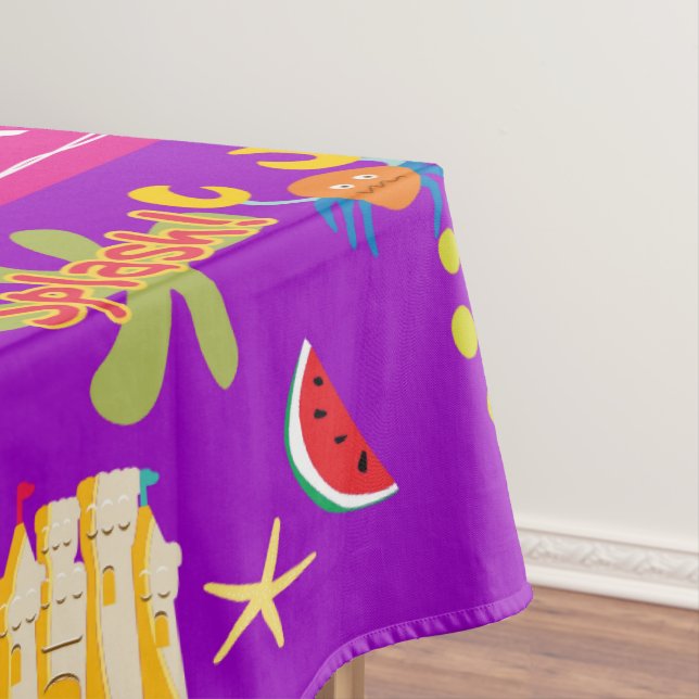 Tablecloth White Beach House Fun Sun Tischdecke (Beispiel)