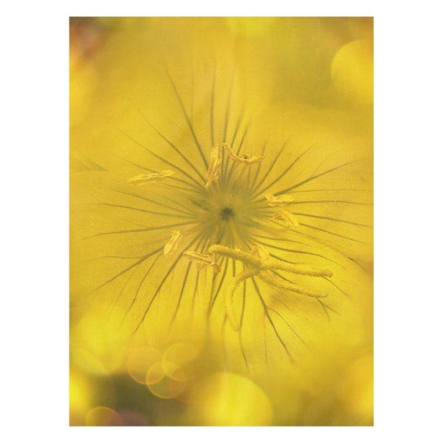 Tablecloth Yellow Bokeh Blume Tischdecke (Vorderseite)