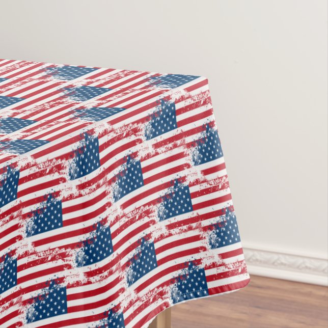 Tableclout 4. Juli Patriotic USA Flag Tischdecke (Beispiel)