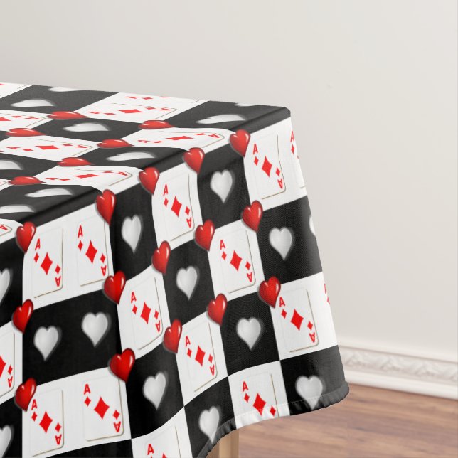 Tableclout Ace Card Red Diamonds Tischdecke (Beispiel)