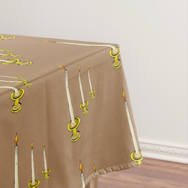 Tableclout Beige Kerzen Tischdecke (Beispiel)