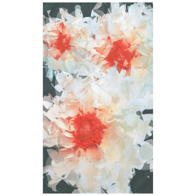 Tableclout Blume White Black Cubist Tischdecke (Vorderseite)