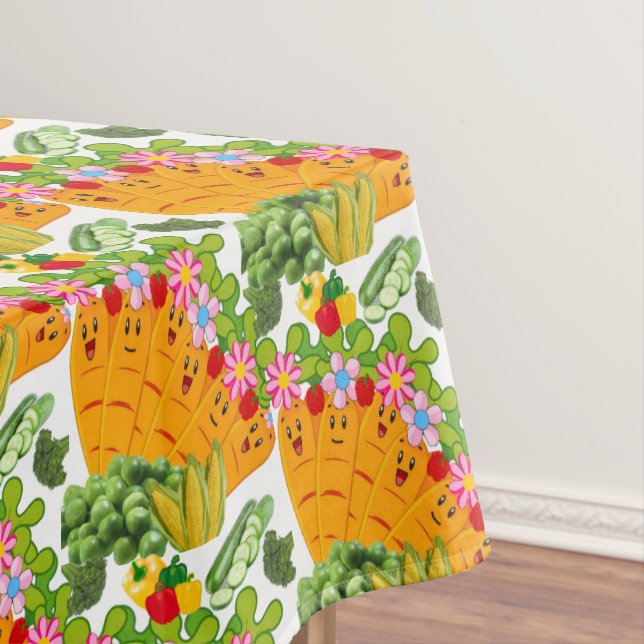 Tableclout Carrots Peas Floral Tischdecke (Beispiel)