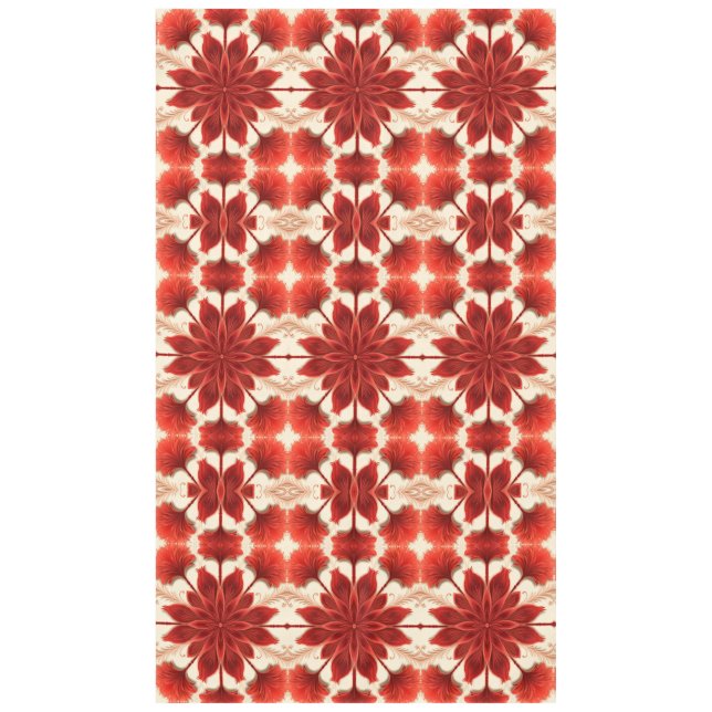 Tableclout, ein elegantes, rotes Stoffmuster mit B Tischdecke (Vorderseite)